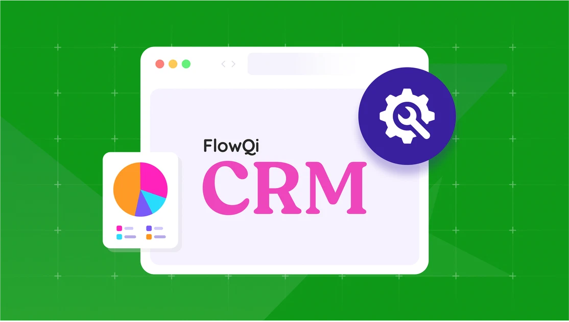 Illustration of setting up a CRM system in six steps.