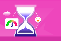 Illustration of reducing workload and stress with business software.