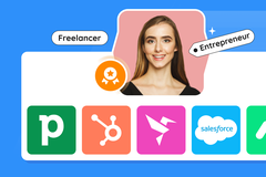 Illustration of the top CRM software options for SMEs and freelancers.