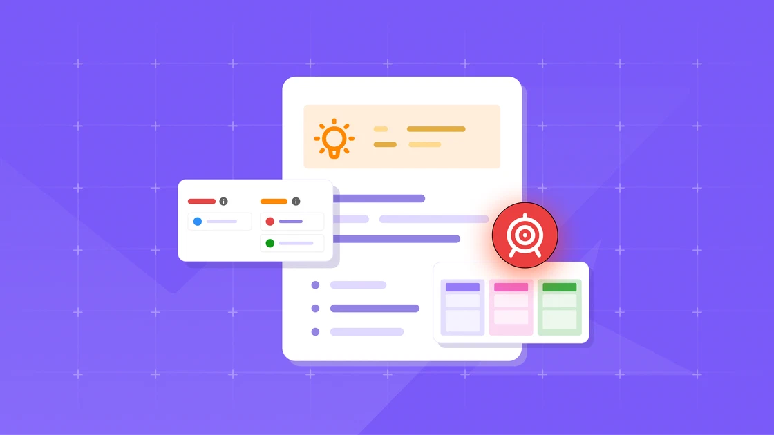 Illustration of writing a project plan with clear steps and goals.