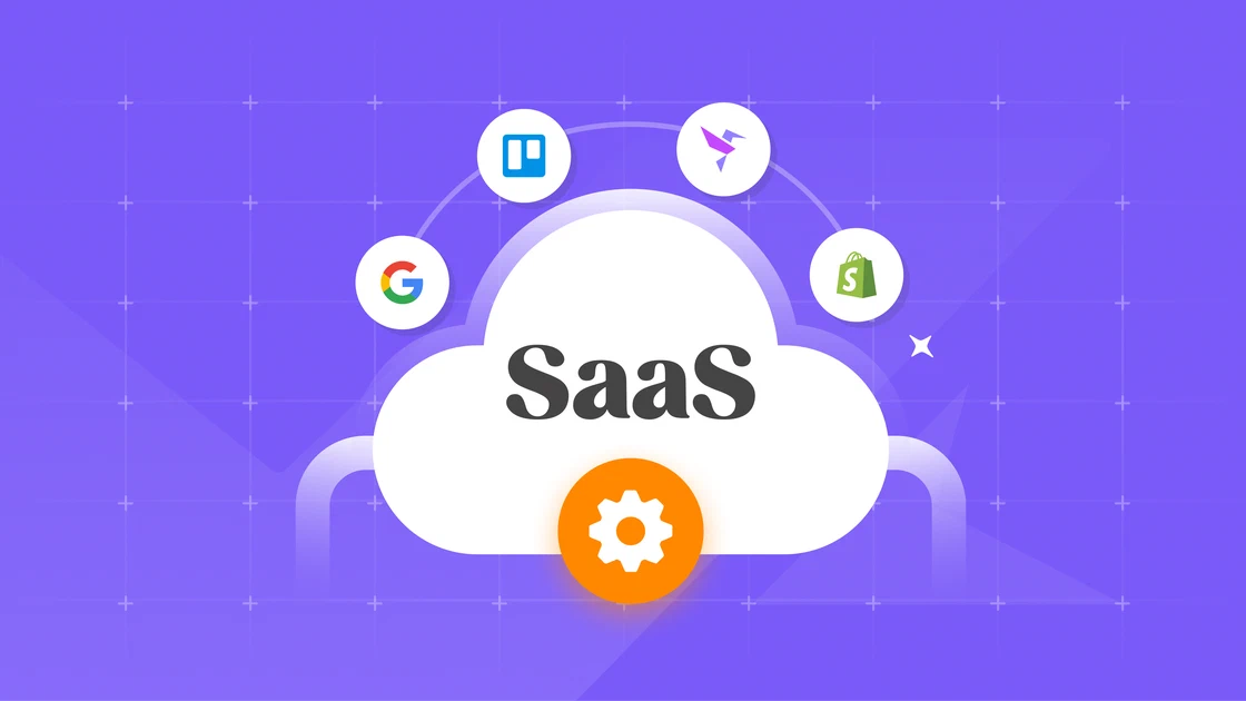 Illustration of SaaS (Software as a Service) and its business benefits.